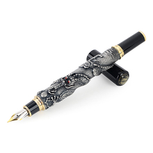 Noble Brand Dragon Business Gift Fountain Pen 0.5mm Fine Nib Metal Gold Writing Ink Pens for School Office Stationery Supplies 2024 - buy cheap