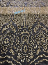 5 ярдов приклеенная блестящая ткань с Африканским индийским тюлем, сетчатая ткань для пилы/вечернего платья 2024 - купить недорого