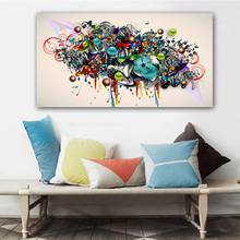 Imágenes de arte de pared para sala de estar, decoración del hogar, pintura en lienzo de estilo Punk abstracto, póster impreso, Graffiti de Arte Pop sin marco 2024 - compra barato