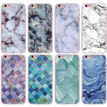 Чехол OLOEY чехол для iPhone 5 5S 6 6S 6 Plus 7 8 Funda Ультратонкий силиконовый чехол из ТПУ с мраморной краской для iPhone 5 5S SE Capa 2024 - купить недорого