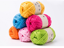 Carga doméstica colorida 100g, tapete de malha de algodão tricotada à mão, grosso, cesta de malha 2024 - compre barato