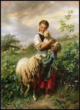 The Shepherdess - Counted Cross Stitch Kits - DIY Handmade Needlework for Embroidery 14 ct Cross Stitch Sets DMC Color 2024 - buy cheap