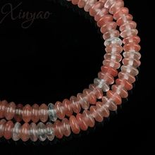 Lote de 130 unids/lote de cuentas de piedra sueltas de cuarzo de sandía Natural espaciadoras para cuentas Diy, pulsera, collar, colgante, joyería, 3x6mm, F2376 2024 - compra barato