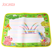 Children's Magic Rainbow Doodles Water Drawing Mat & 2 Water Magic Pen Baby Drawing Board Toys Painting Books Kids Gift 50*36cm 2024 - buy cheap