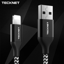 TECKNET-cable usb para iphone 8, 7, 6 plus, 6s, 5 5s, se, X, ipad, mini, cargador de teléfono móvil, adaptador de datos 2024 - compra barato