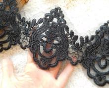 10 Meters Black Net Mesh Lace Fabric Venise Lace Trim Embroidery Embellishment Sewing Crafts Doll Material Free Shipping 2024 - buy cheap