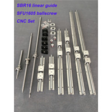 Conjunto de 6 peças de cnc de trilho linear sbr16, sbr16-300/750/750mm + sfu1605-300mm/750mm/750mm, parafuso de esfera + bk12 bf12 + partes de carcaça de porca 2024 - compre barato