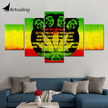 Decorative Painting 5 Piece HD Printed bob marley music Painting Canvas Print Room Decor Poster Picture Canvas Art 2024 - buy cheap