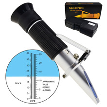 Grape Fruit Juice Alcohol Refractometer with ATC, Dual Scale 0-25% VOL 0-40% Brix for  Sugar Glucose Wine Making Winemakers 2024 - buy cheap
