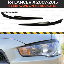 Cejas en los faros para Mitsubishi Lancer X 2007-2015 ABS plástico cilios pestaña moldeado decoración coche tuning 2024 - compra barato