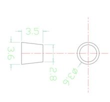 Guía de luz LED transmisión columna silicona goma Tapered tapones macho recto de tapón de polvo de 3,0 3 1/8 "1/8mm 3,0mm 3mm agujero 2024 - compra barato