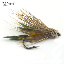 MNFT 10 шт 6 # коричневый Muddler Minnow сухие Крючки для рыбалки форель Лосось сухие мухи рыболовные Крючки приманки 2024 - купить недорого
