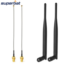 Superbat Dual Band WiFi 2.4GHz 5.8GHz 6dBi RP-SMA Antenna+15cm IPX U.FL Cable for Wirless Router Network Wlan&AP Hotspot 2 Set 2024 - buy cheap