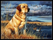 Embroidery Counted Cross Stitch Kits Needlework - Crafts 14 ct DMC Color DIY Arts Handmade Decor - Labrador's Hunting 2024 - buy cheap