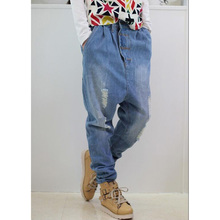 Men's Jeans Men Harem Denim Pants American Baggy Jeans Loose Trousers SHIERXI 2024 - buy cheap