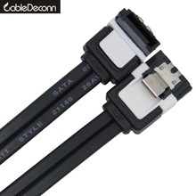 Sata кабель 2 шт. SATA III (3) 6 Гбит/с кабель для передачи данных HDD кабель SSD 7Pin черный 40 см 2024 - купить недорого