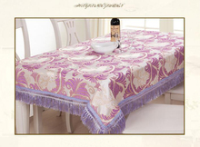 Mantel Rectangular de chenilla para comedor de hotel, cubierta para mesa de silla de boda, Jacquard, dorado, Floral, de lujo 2024 - compra barato