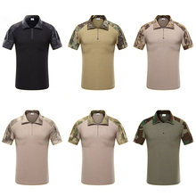 Men's Tactical Camouflage T-Shirt Short Sleeve Airsoft Paintball Shirt 2024 - buy cheap