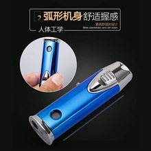 ZB980 Fashion Men cigar lighter Inflatable Gas Double Jet Flme 2 torch Creative Blue Smoke Straight cigarette lighter 2024 - buy cheap