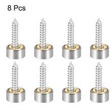 UXCELL 8pcs Mirror Screws Kits Decorative Caps Cover Nails Polished Stainless Steel 10/12/14/18mm Gold for Tea Tables Glass Sign 2024 - buy cheap