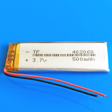 3.7V 500mAh lipo polymer lithium rechargeable battery for MP3 MP4 GPS DVD bluetooth recorder headset e-book camera 402060 2024 - buy cheap