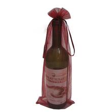 Capa de organza pura para garrafa de vinho, capa para presente (vinho vermelho) com 10 peças 2024 - compre barato