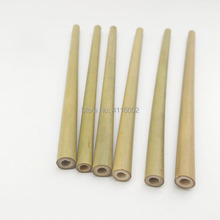 100 pcs 19 cm Verde Orgânico Nartural Canudo de Bambu Talheres Para Festa de Casamento Aniversário Palhas De Bambu 2024 - compre barato