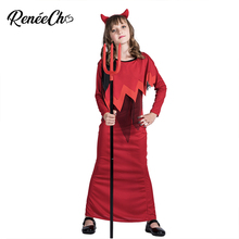 Disfraz de Halloween para niños, vestido largo y rojo, disfraz de anime, traje de diablo, novedad de 2018 2024 - compra barato