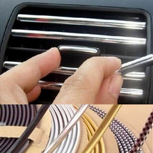 Автомобильная вентиляционная полоса кондиционера 12 метров u-образная решетка хромированная отделка наклейка для литья автомобиля украшение для стайлинга автомобиля 2024 - купить недорого