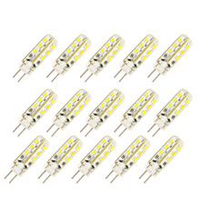 Lâmpada led tipo milho, 15 para lâmpadas, g4, 12v, 24leds, smd 3014, para cristal, branco quente ou frio 2024 - compre barato