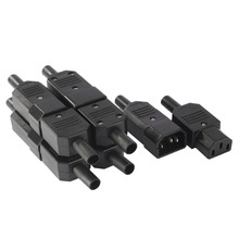 UXCELL-5 pares de conectores de toma de corriente en el Panel, adaptador en línea hembra, AC 250V 10A, 3 terminales de pines, montaje IEC C14 macho + C13 2024 - compra barato