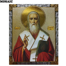 Pintura diamante religiosa 5d, venda imperdível, faça você mesmo, imagem de cruz, mosaico de diamantes de são sifão artesanal, strass para bordado 2024 - compre barato