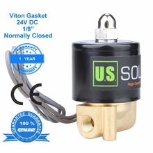 U.S. Solid 1/8" Brass Electric Solenoid Valve 24V DC Normally Closed water, air, diese, CE Certified 2024 - buy cheap
