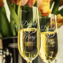 Personalized Wedding Champagne Flutes,Cups For Wedding Engagement,Parties Decor, Initial Letter Cups Monogram Wedding Flutes 2024 - buy cheap