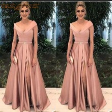 Elegant Mother of the Bride Dresses for Weddings Party Gowns A-Line Satin Pleat Formal Godmother Groom Long Dress Wear 2024 - buy cheap