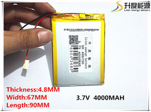 La mejor marca de batería 3,7 V, 4000 mAH, [486790] PLIB; polímero de iones de litio/Li-ion batería para dvr GPS mp3... mp4 teléfono celular 2024 - compra barato