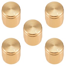 UXCELL 5Pcs 15/17x17mm Aluminium Alloy Potentiometer Volume Control Rotary Knob Knurled Shaft Hole Gold Tone Switch Accessories 2024 - buy cheap