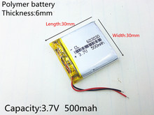Célula de bateria recarregável li-po, 3.7v 500mah 603030 de lítio polímero li-po baterias para mp3 mp4 mp5 gps 2024 - compre barato