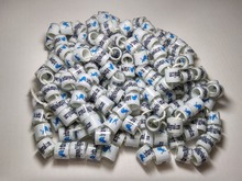 100 шт./компл. 8 мм пластиковые кольца голубиные полосы 2024 - купить недорого