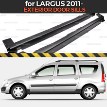 Alféizar de puerta Exterior para Lada Largus 2011, kit de faldones laterales, ABS, almohadillas aerodinámicas de plástico para debajo de las puertas, estilo de coche deportivo 2024 - compra barato