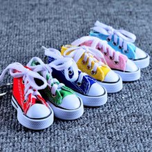 Mini Silicone Canvas Shoes Keychain Bag Charm Woman Men Kids Key Ring Key Holder Gift  Sports Sneaker Key Chain Funny Gifts 2024 - buy cheap