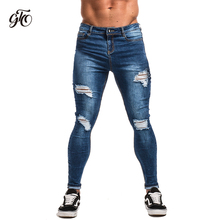 Gingtto Ripped Jeans For Men Black Streetwear Stretch Denim Jeans Distressed Slim Fit Pants Male Hip Hop Skinny Jeans Men Sale 2024 - buy cheap