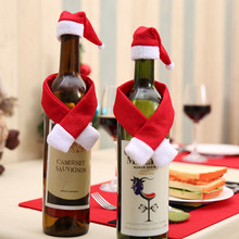 2PC/Set Christmas Wine Bottle Cover  Hat Christmas Decorations Bottle Wrap Scarf Party Decor enfeites de natal 2024 - buy cheap