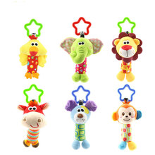 ASSOT 18*7CM Baby Kids Rattle Toys Cartoon Animal Plush Hand Bell Baby Stroller Crib Hanging Rattles Infant Baby Toys Gifts 2024 - buy cheap