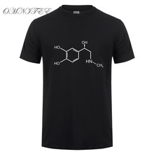 Omnitee nova adrenalina molecular fórmula t camisa masculina topos verão estilo manga curta engraçado epinephrine camisetas OT-572 2024 - compre barato