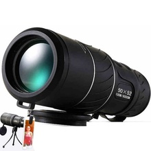 Black HD Compact Monocular 50x52 Zoom Telescope Binoculars High-power High-definition Adjustable Daytime Vison Hunting Watching 2024 - buy cheap