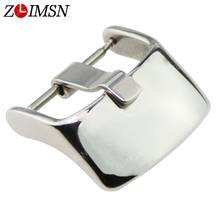 ZLIMSN Stainless Steel Watch Buckle 20mm 22mm Silvery Polished Metal Watchbands Strap Clasp Relojes Hombre 2019 2024 - buy cheap