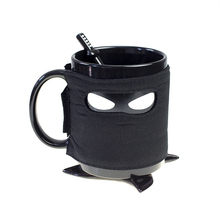 De cerámica creativa negro tazas de Ninja negro máscara Copa con cuchara espada café tazas de té leche Leche taza para té y café tazas para regalo 2024 - compra barato