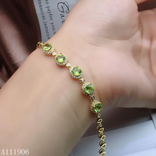 KJJEAXCMY boutique jewelry-peridoto natural con incrustaciones de plata de ley 925, soporte de pulsera para mujer 2024 - compra barato