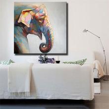 Cuadro de elefantes sin marco pintado a mano Pintura Al Óleo Abstracta moderna sobre lienzo pared arte regalo para la decoración de la Sala CT082 2024 - compra barato